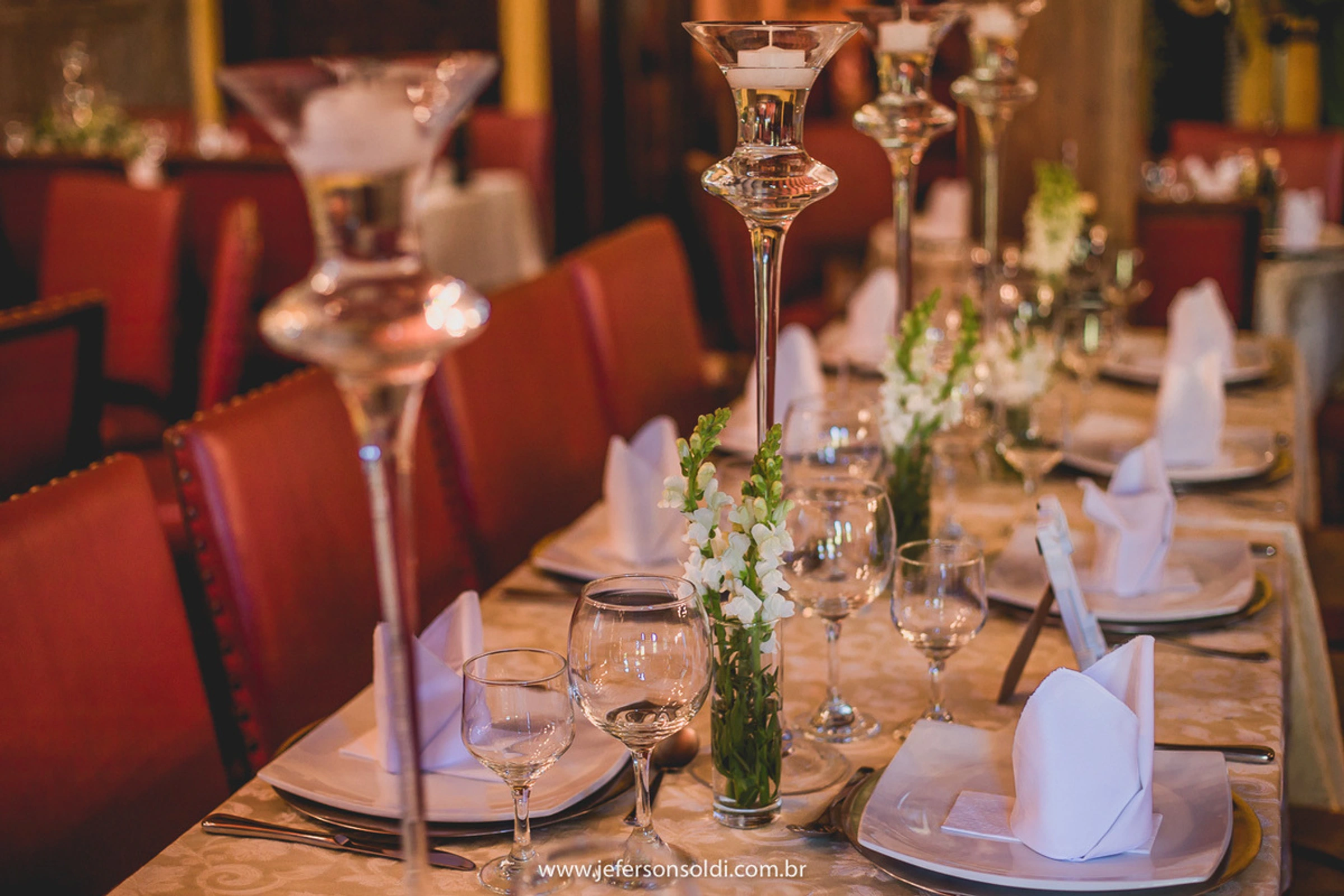 Mesa decorada para evento